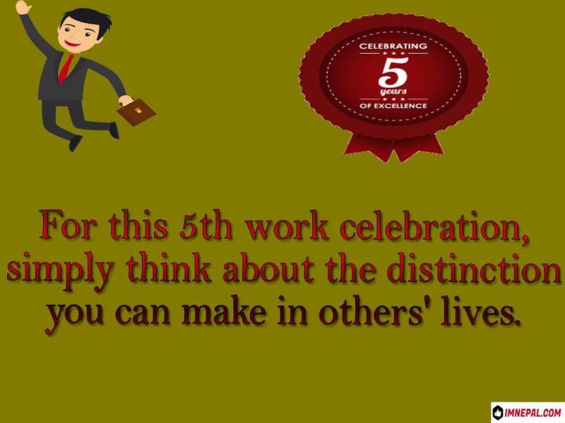 congratulations message on 5th work anniversary