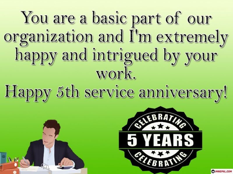 congratulations on 5 years of service messages