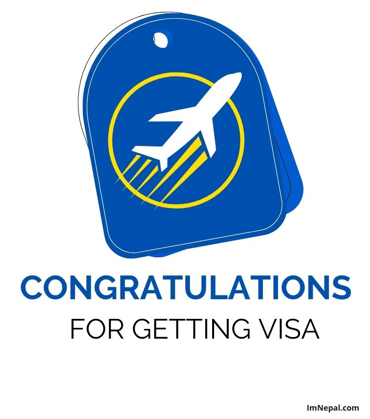 Congratulations on getting Visa image