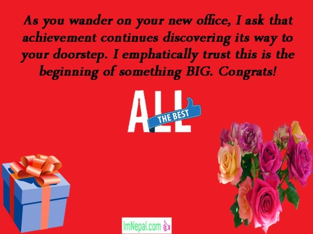 New Office Business Opening Congratulation Messages Wishes Quotes Images Greetings Msg Pictures SMS Sample Card