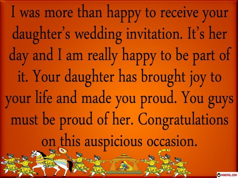 Wedding Marriage Congratulations Messages Parents Bride and bridegroom image
