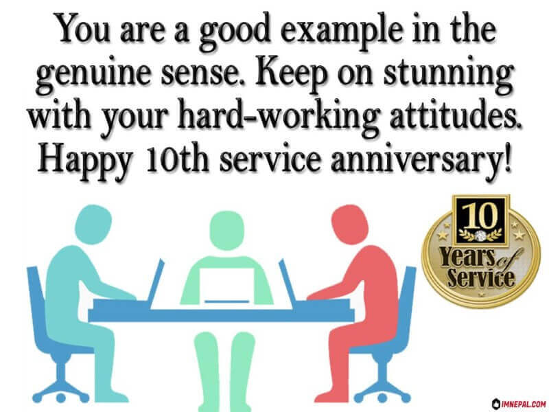 Congratulation Messages for 10 Years Work Services Anniversary Image