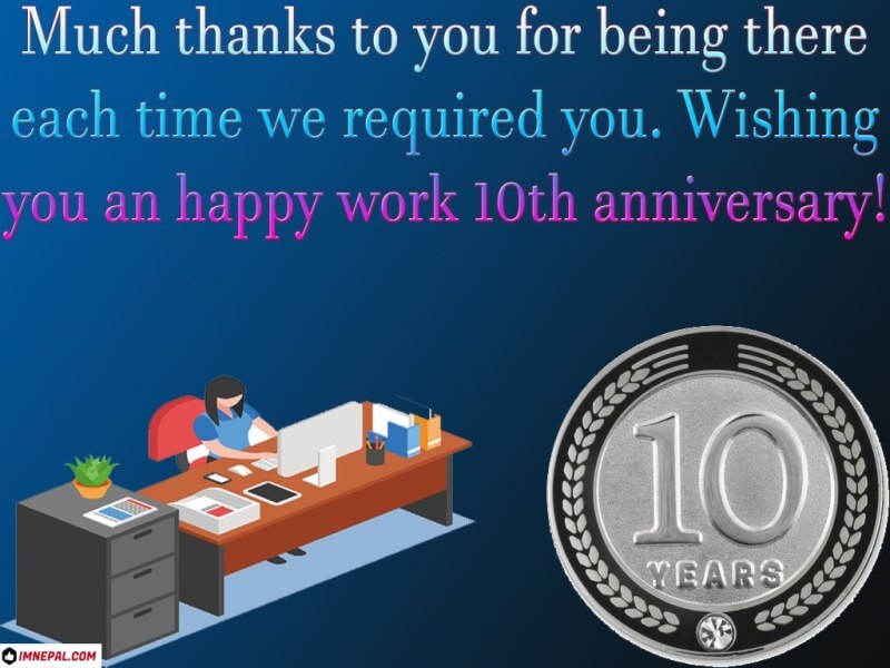 Congratulation Messages for 10 Years Work Services Anniversary Image