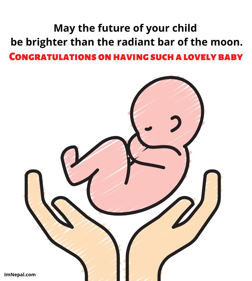 Congratulations message on the newborn baby