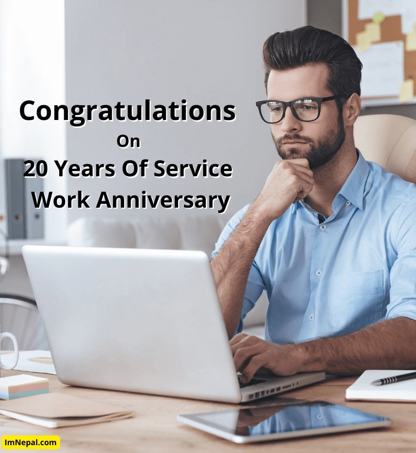 Congratulations on 20 year of work anniversary images