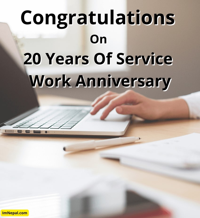 Congratulations on 20 year of work anniversary images