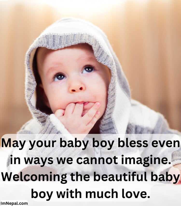 congratulations Message on the arrival of your baby boy card