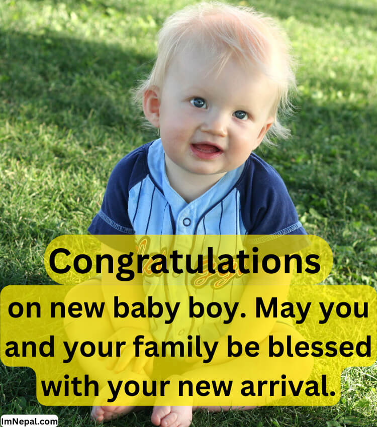 congratulations Messages on the arrival of your baby boy image