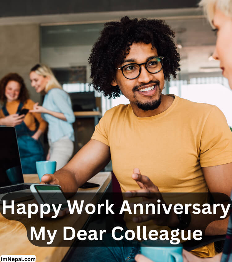 happy work anniversary my dear collegues cards